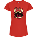 Four Eyed Scary Monster Halloween Womens Petite Cut T-Shirt Red