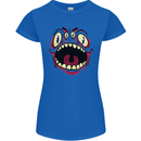 Four Eyed Scary Monster Halloween Womens Petite Cut T-Shirt Royal Blue