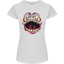 Four Eyed Scary Monster Halloween Womens Petite Cut T-Shirt White