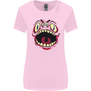 Four Eyed Scary Monster Halloween Womens Wider Cut T-Shirt Light Pink