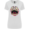 Four Eyed Scary Monster Halloween Womens Wider Cut T-Shirt White