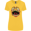 Four Eyed Scary Monster Halloween Womens Wider Cut T-Shirt Yellow