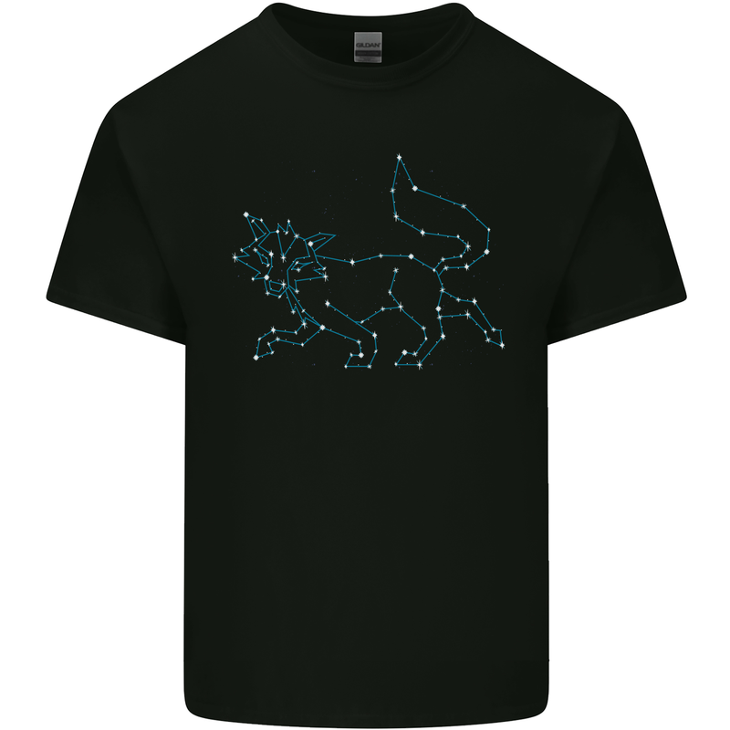 Fox Celtic Zodiac Sign Kids T-Shirt Childrens Black