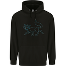Fox Celtic Zodiac Sign Mens 80% Cotton Hoodie Black