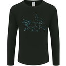 Fox Celtic Zodiac Sign Mens Long Sleeve T-Shirt Black