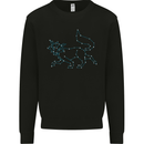 Fox Celtic Zodiac Sign Mens Sweatshirt Jumper Black