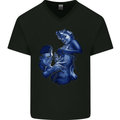 Frankenstein Tattooing Marilyn Halloween Mens V-Neck Cotton T-Shirt Black