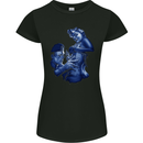Frankenstein Tattooing Marilyn Halloween Womens Petite Cut T-Shirt Black