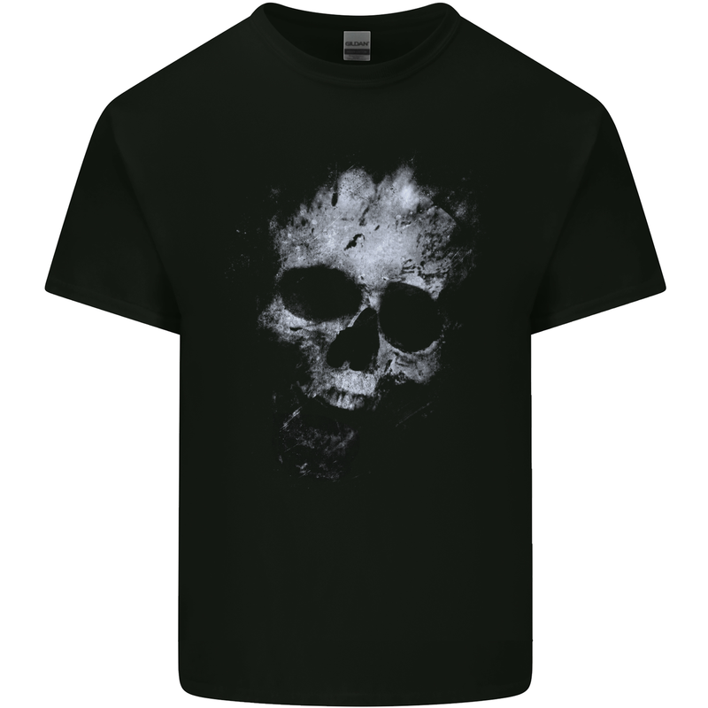 Freaky Skulll Biker Gothic Kids T-Shirt Childrens Black