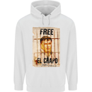 Free El Chapo Cocaine Drugs Cartel Childrens Kids Hoodie White