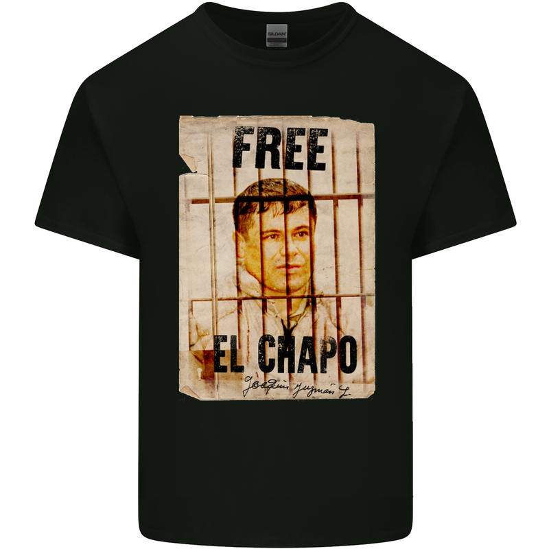 Free El Chapo Cocaine Drugs Cartel Kids T-Shirt Childrens Black