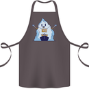 Free Hugs Iceberg and Ship Environment Cotton Apron 100% Organic Dark Grey