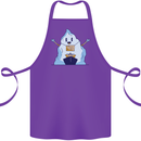 Free Hugs Iceberg and Ship Environment Cotton Apron 100% Organic Purple