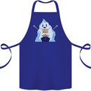 Free Hugs Iceberg and Ship Environment Cotton Apron 100% Organic Royal Blue