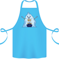 Free Hugs Iceberg and Ship Environment Cotton Apron 100% Organic Turquoise
