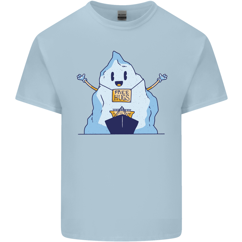 Free Hugs Iceberg and Ship Environment Kids T-Shirt Childrens Light Blue