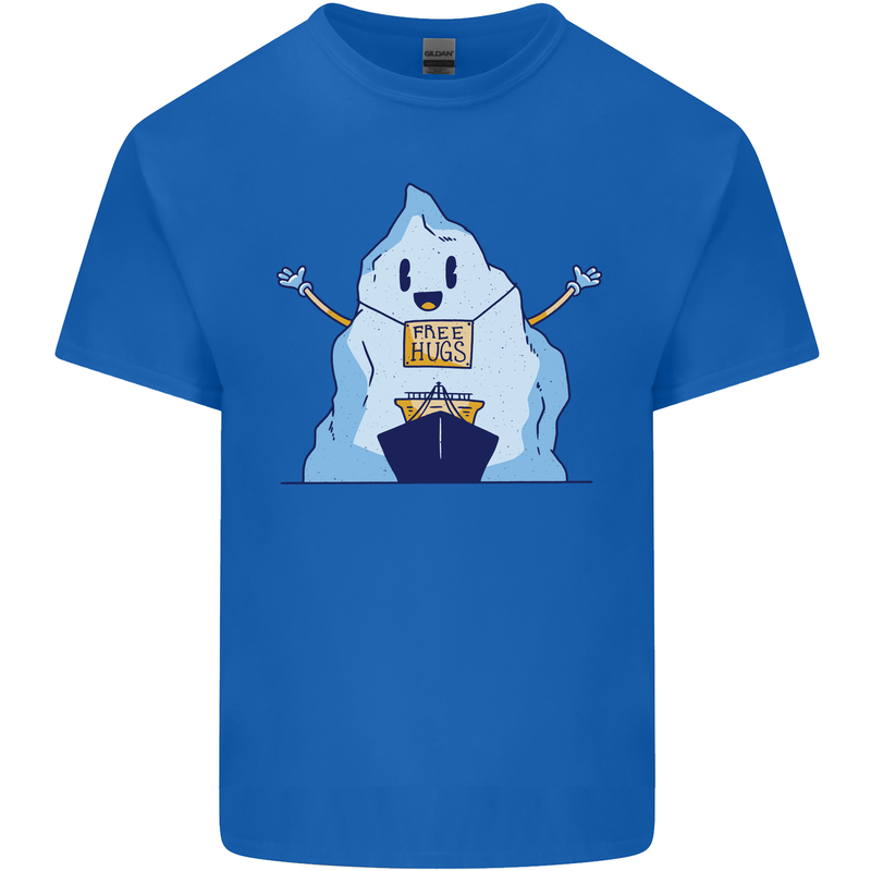 Free Hugs Iceberg and Ship Environment Kids T-Shirt Childrens Royal Blue