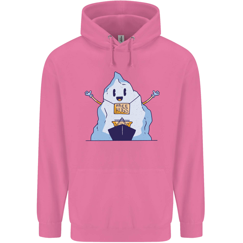 Free Hugs Iceberg and Ship Environment Mens 80% Cotton Hoodie Azelea