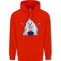 Free Hugs Iceberg and Ship Environment Mens 80% Cotton Hoodie Bright Red