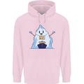 Free Hugs Iceberg and Ship Environment Mens 80% Cotton Hoodie Light Pink