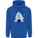 Free Hugs Iceberg and Ship Environment Mens 80% Cotton Hoodie Royal Blue