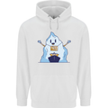 Free Hugs Iceberg and Ship Environment Mens 80% Cotton Hoodie White