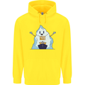Free Hugs Iceberg and Ship Environment Mens 80% Cotton Hoodie Yellow