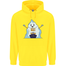 Free Hugs Iceberg and Ship Environment Mens 80% Cotton Hoodie Yellow