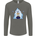 Free Hugs Iceberg and Ship Environment Mens Long Sleeve T-Shirt Charcoal