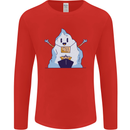 Free Hugs Iceberg and Ship Environment Mens Long Sleeve T-Shirt Red