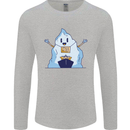 Free Hugs Iceberg and Ship Environment Mens Long Sleeve T-Shirt Sports Grey
