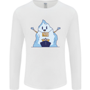 Free Hugs Iceberg and Ship Environment Mens Long Sleeve T-Shirt White