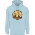 Free Kisses Animals Cow Monkey Giraffe Childrens Kids Hoodie Light Blue