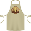 Free Kisses Animals Cow Monkey Giraffe Cotton Apron 100% Organic Khaki