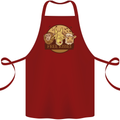 Free Kisses Animals Cow Monkey Giraffe Cotton Apron 100% Organic Maroon