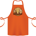 Free Kisses Animals Cow Monkey Giraffe Cotton Apron 100% Organic Orange