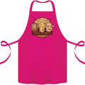 Free Kisses Animals Cow Monkey Giraffe Cotton Apron 100% Organic Pink