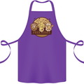 Free Kisses Animals Cow Monkey Giraffe Cotton Apron 100% Organic Purple