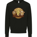 Free Kisses Animals Cow Monkey Giraffe Kids Sweatshirt Jumper Black