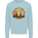 Free Kisses Animals Cow Monkey Giraffe Kids Sweatshirt Jumper Light Blue
