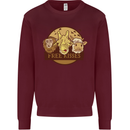 Free Kisses Animals Cow Monkey Giraffe Kids Sweatshirt Jumper Maroon