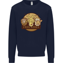 Free Kisses Animals Cow Monkey Giraffe Kids Sweatshirt Jumper Navy Blue