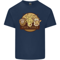 Free Kisses Animals Cow Monkey Giraffe Kids T-Shirt Childrens Navy Blue