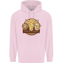 Free Kisses Animals Cow Monkey Giraffe Mens 80% Cotton Hoodie Light Pink