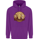 Free Kisses Animals Cow Monkey Giraffe Mens 80% Cotton Hoodie Purple