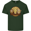 Free Kisses Animals Cow Monkey Giraffe Mens Cotton T-Shirt Tee Top Forest Green
