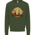 Free Kisses Animals Cow Monkey Giraffe Mens Sweatshirt Jumper Forest Green