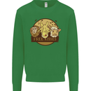 Free Kisses Animals Cow Monkey Giraffe Mens Sweatshirt Jumper Irish Green