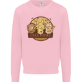 Free Kisses Animals Cow Monkey Giraffe Mens Sweatshirt Jumper Light Pink