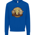 Free Kisses Animals Cow Monkey Giraffe Mens Sweatshirt Jumper Royal Blue